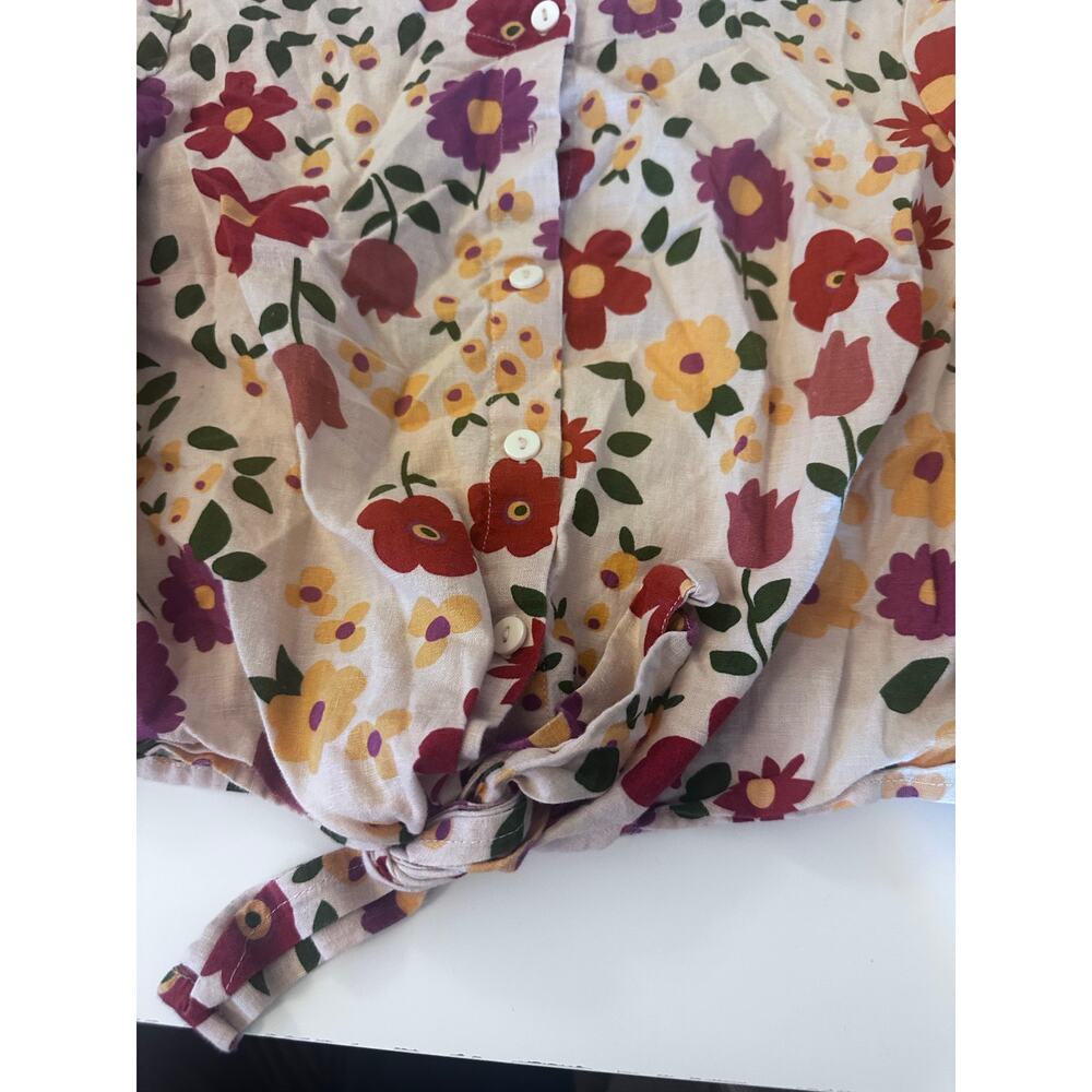 ModCloth x Princess Highway Floral Tie-Front Blouse UK 18 US 14 cottagecore - Picture 3 of 8